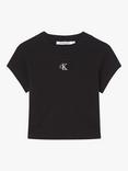 Calvin Klein Slim Cropped Ribbed T-Shirt