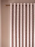 John Lewis Painted Leaves Print Pair Blackout/Thermal Lined Eyelet Curtains