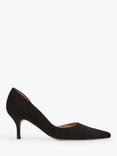 L.K.Bennett Hazel Suede Open Court Shoes, Black