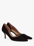 L.K.Bennett Hazel Suede Open Court Shoes, Black