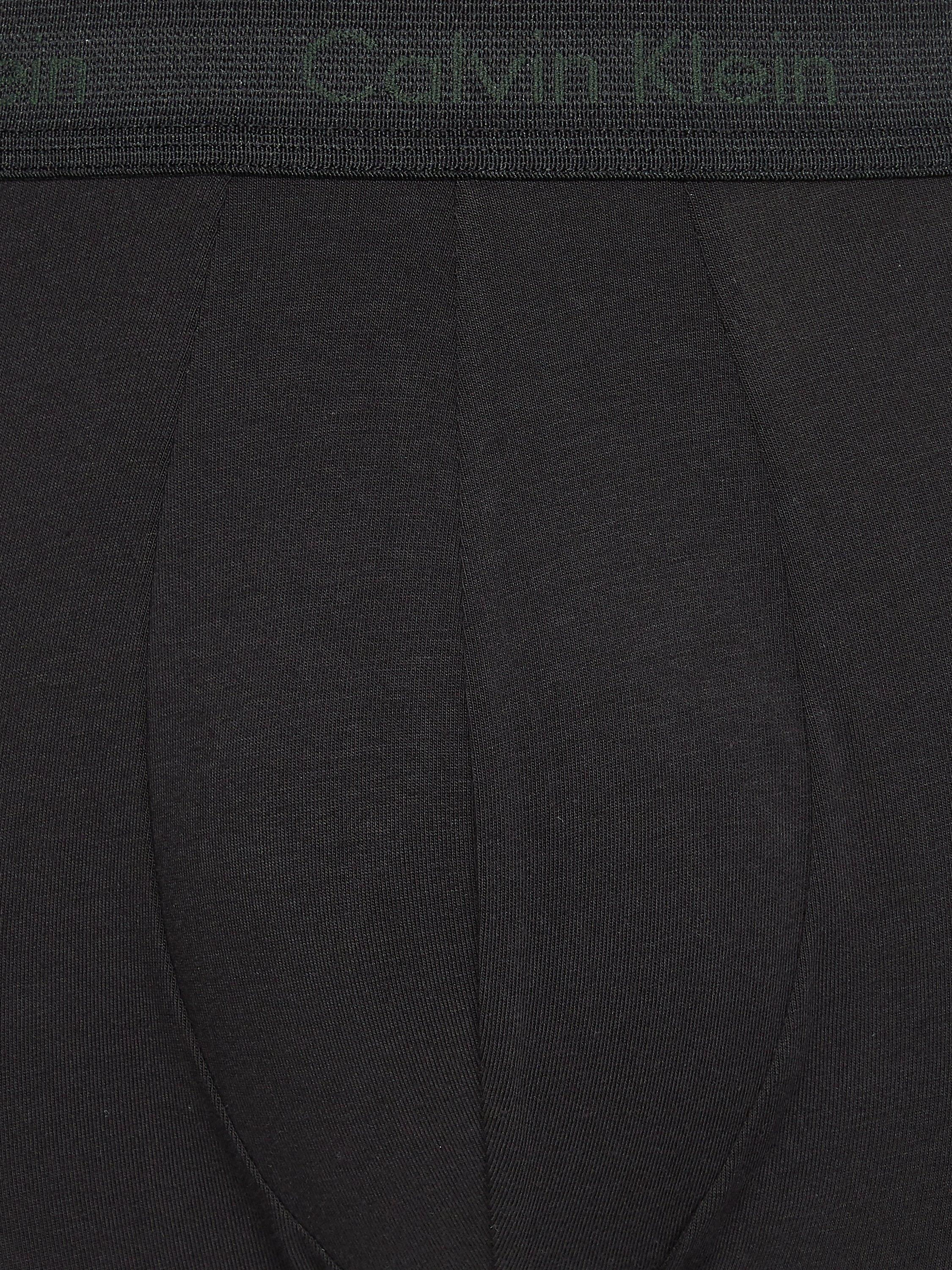 Product image 6 of 6, which shows Calvin Klein Cotton Blend Trunks, Pack of 3, Grey/Grey/Teal, XS