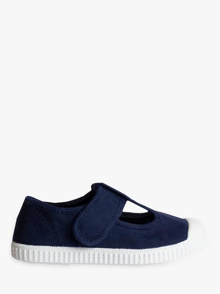Trotters Kids' Hampton Champ Canvas Plimsolls, Navy