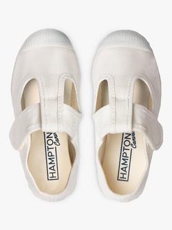 Trotters Kids' Hampton Champ Canvas Plimsolls - view 2, White