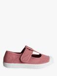 Trotters Kids' Hampton Champ Canvas Plimsolls, Rosa