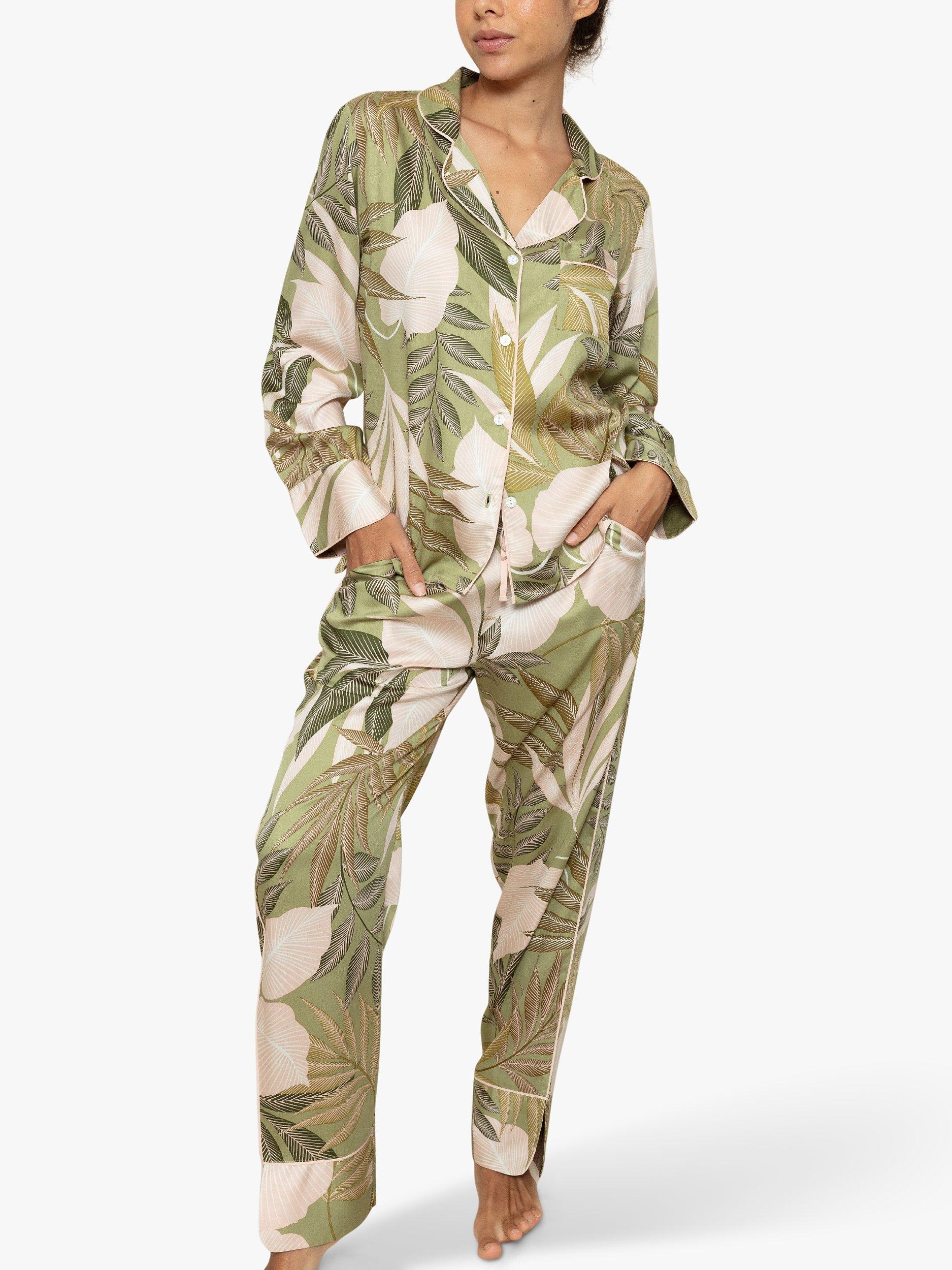 Product image 1 of 3, which shows Fable & Eve Richmond Leaf Pyjama Set, Multi, 8