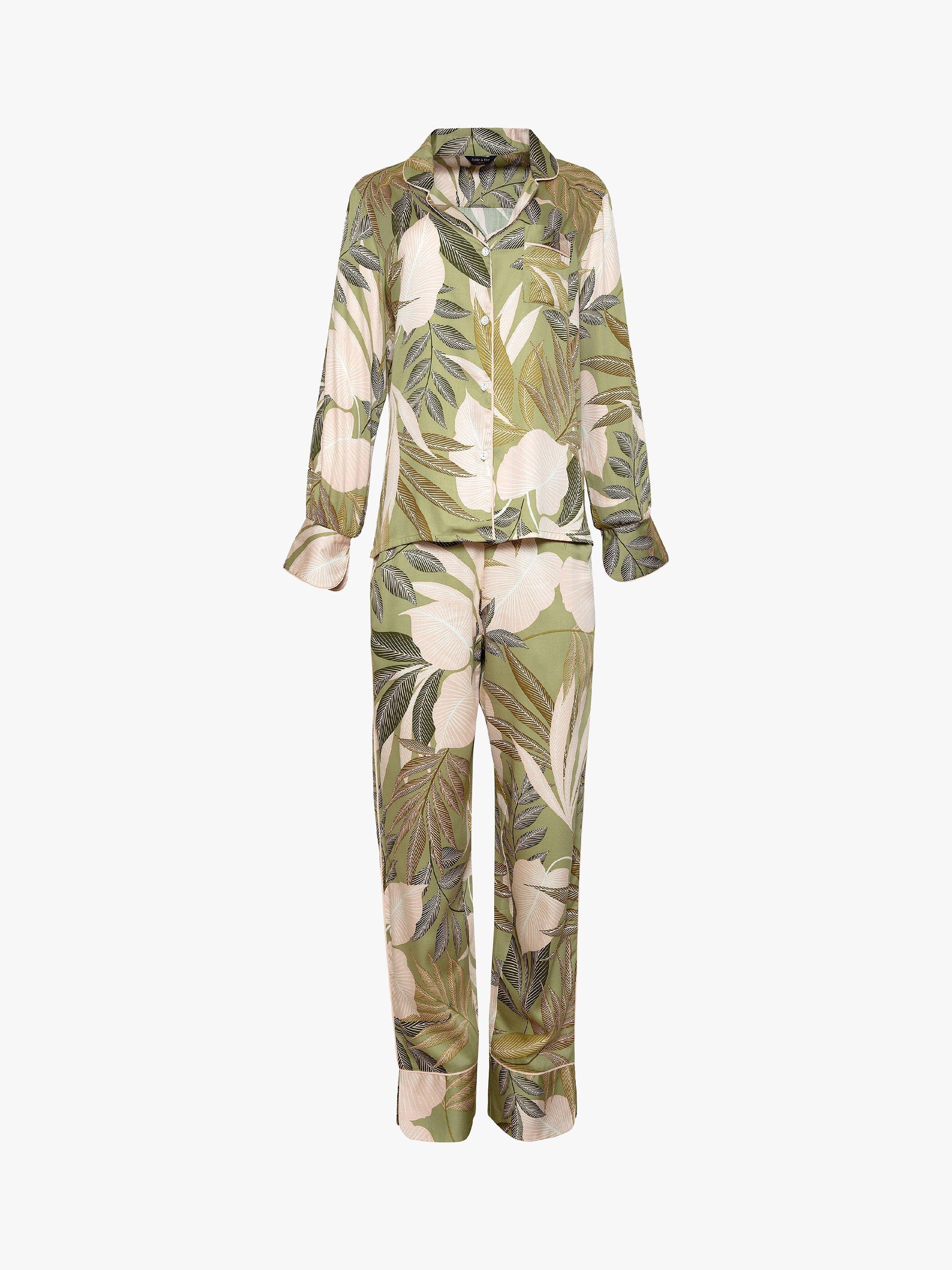 Product image 2 of 3, which shows Fable & Eve Richmond Leaf Pyjama Set, Multi, 8