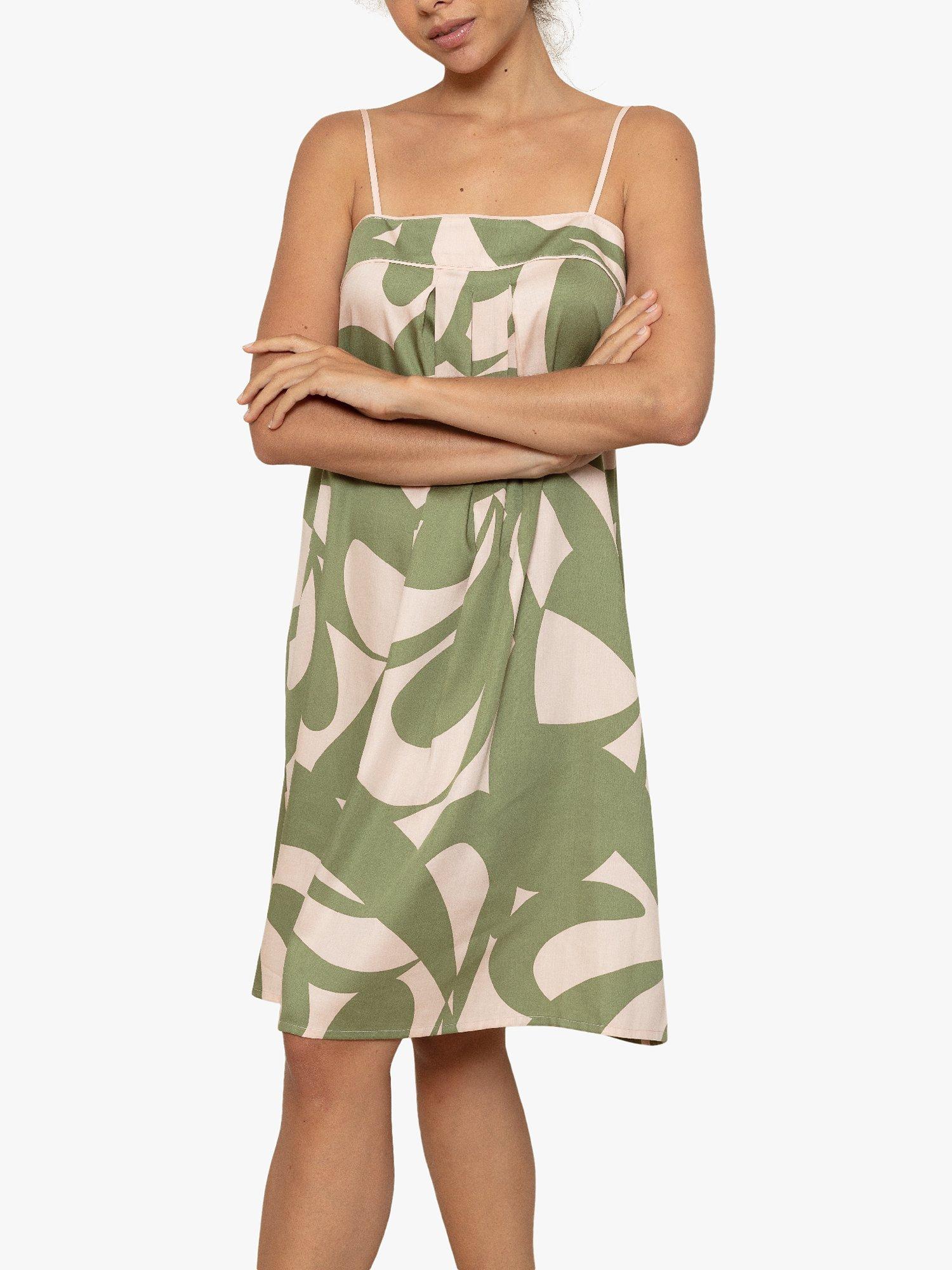 Product image 1 of 1, which shows Fable & Eve Richmond Abstract Chemise, Green, 8