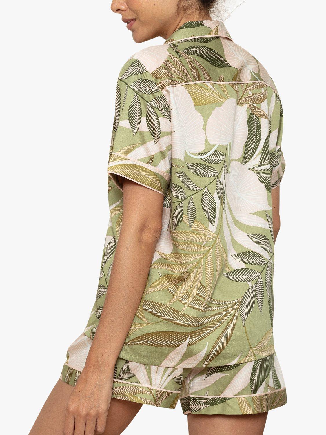 Product image 2 of 3, which shows Fable & Eve Richmond Leaf Shortie Pyjama Set, Multi, 8