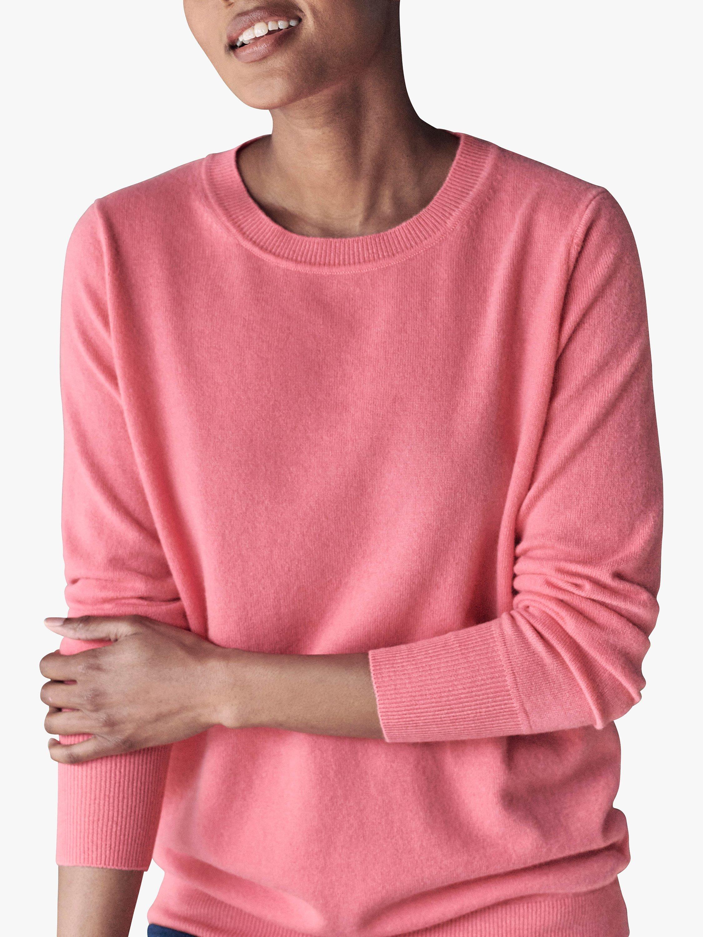 Product image 3 of 3, which shows Pure Collection Boyfriend Cashmere Jumper, Azalea, 8
