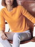 Pure Collection Cashmere Crew Neck Jumper, Apricot