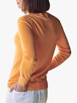 Pure Collection Cashmere Crew Neck Jumper - view 2, Apricot