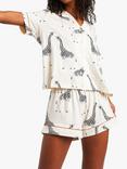 Chelsea Peers Giraffe Print Organic Cotton Pyjama Set