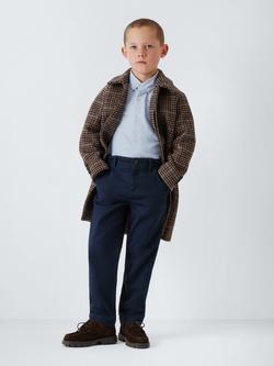 John Lewis Heirloom Collection Kids' Plain Oxford Shirt, Blue - view 2, Blue