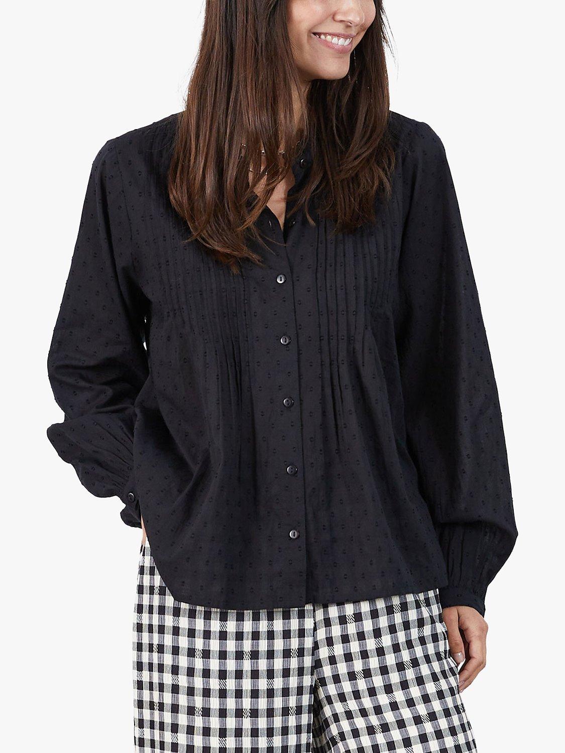 Lollys Laundry Balu Spot Texture Shirt, Washed Black