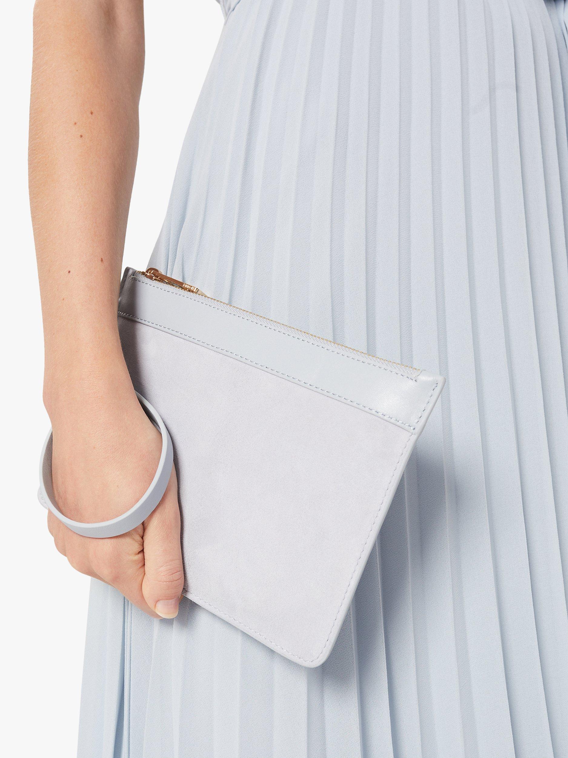 Hobbs Lundy Wristlet Clutch Bag, Celeste Blue