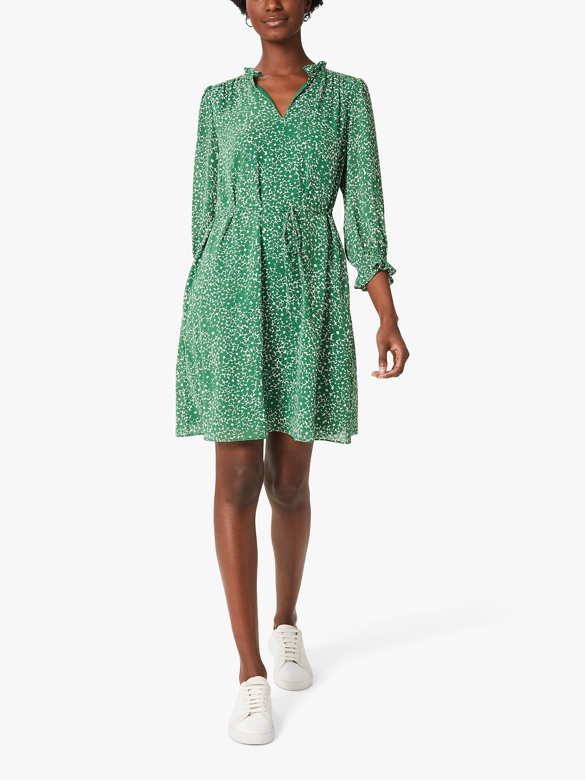 Hobbs Stefania Floral Smock Dress, Green