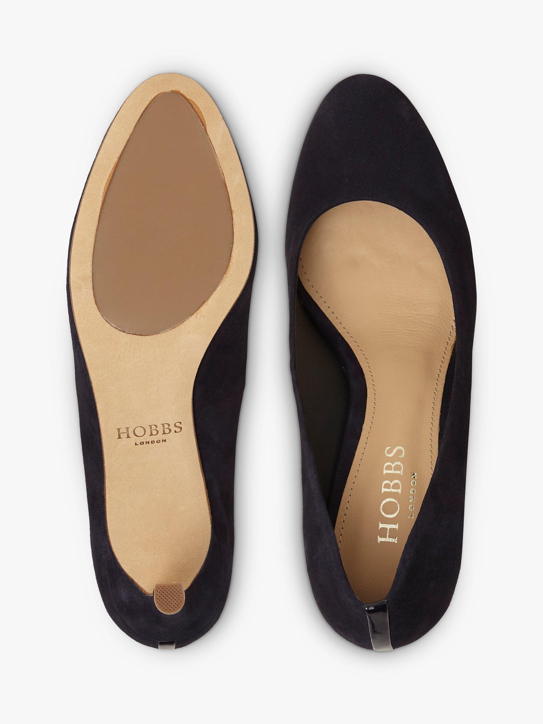 Product image 4 of 5, which shows Hobbs Lizzie Suede Stiletto Heel Court Shoes, Navy, 3