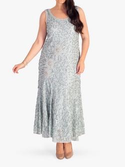 chesca Cornelli Floral Lace Maxi Dress, Aqua