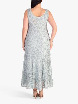 chesca Cornelli Floral Lace Maxi Dress - view 2, Aqua
