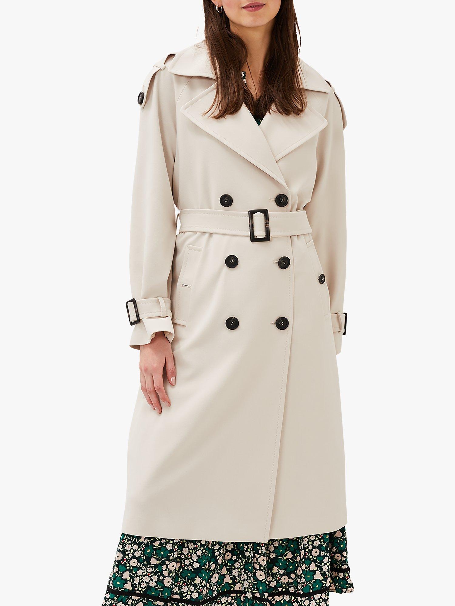 Phase Eight Tegan Double Breasted Trench Coat Off White