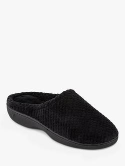 totes Popcorn Terry Mule Slippers - view 2, Black