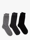 totes Italian Cotton Blend Ankle Socks, Pack of 3