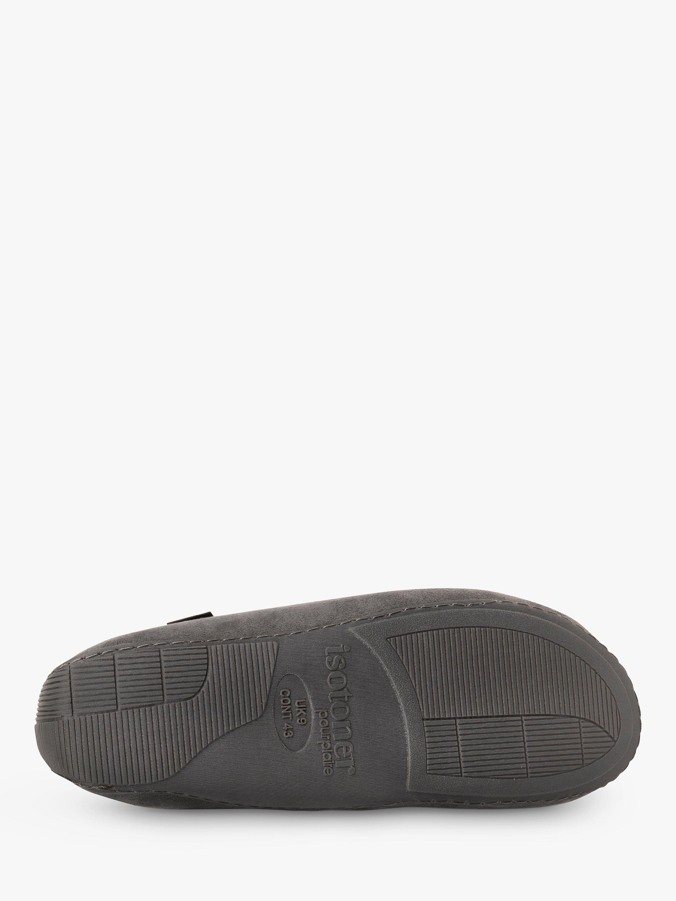 Product image 4 of 6, which shows totes Airtex Suedette Moccasin Slippers, Grey, 8