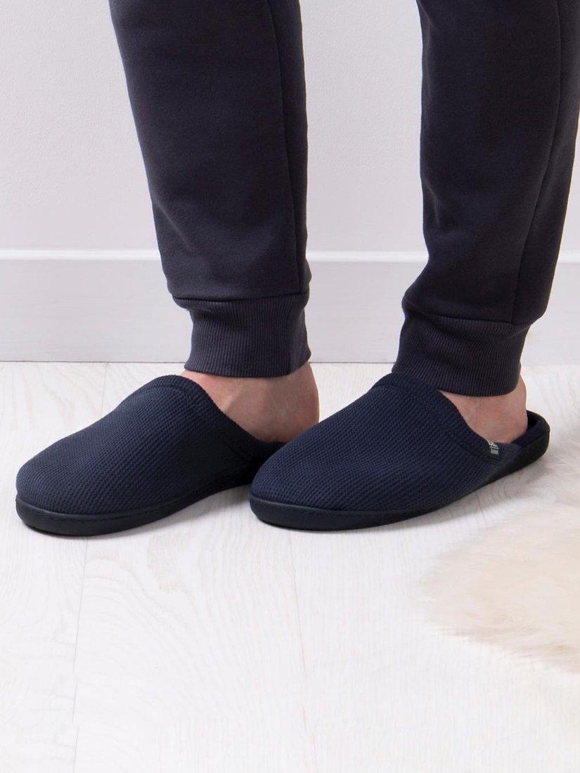 totes Waffle Mule Slippers, Navy, 8