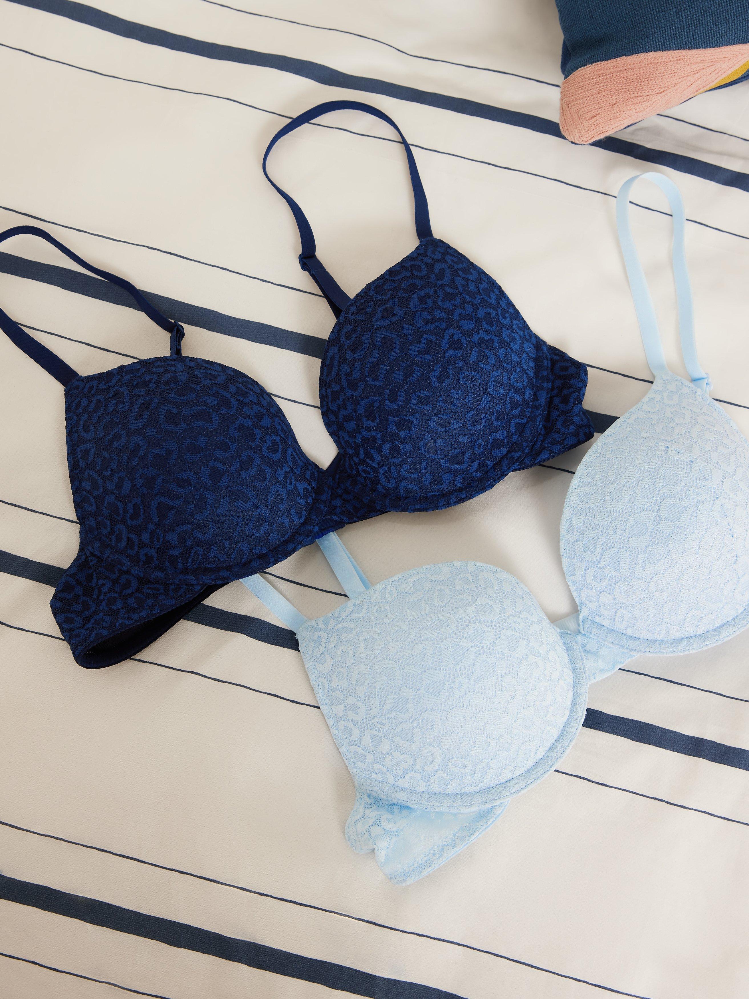John Lewis ANYDAY Jaya Leo Lace Padded Bra, Pack of 2
