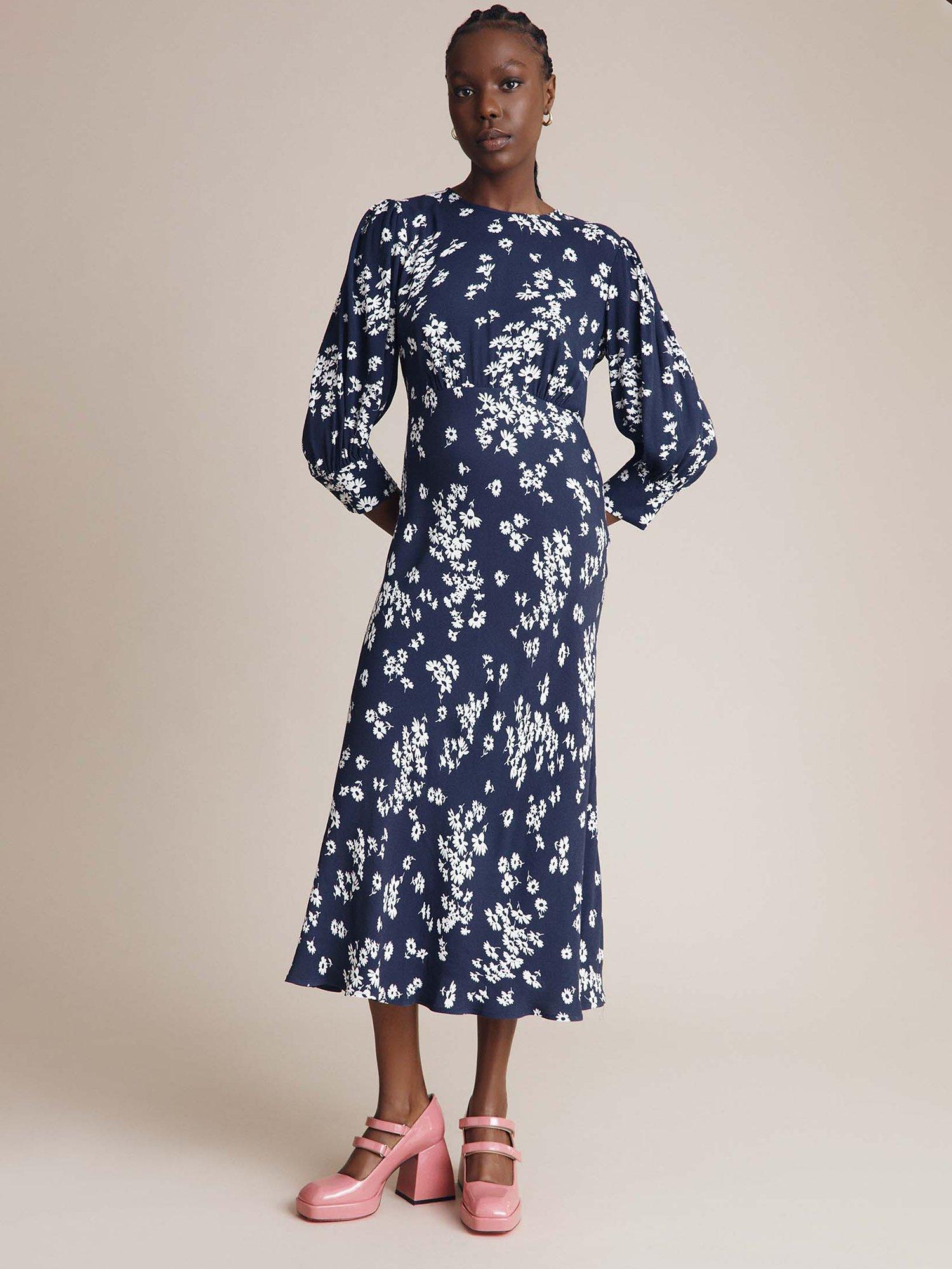 Ghost Tayla Daisy Print Midi Dress