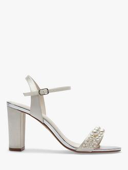 Rainbow Club Clara Strappy Bridal Sandals, Ivory Satin, Ivory