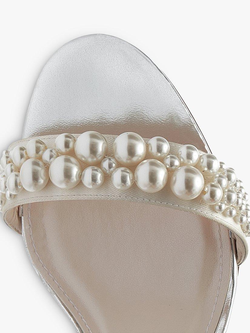 Product image 4 of 4, which shows Rainbow Club Clara Strappy Bridal Sandals, Ivory Satin, 3