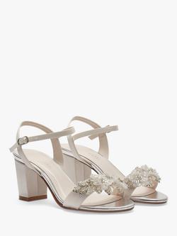 Rainbow Club Mia Petal Embellished Wedding Sandals, Ivory - view 2, Ivory