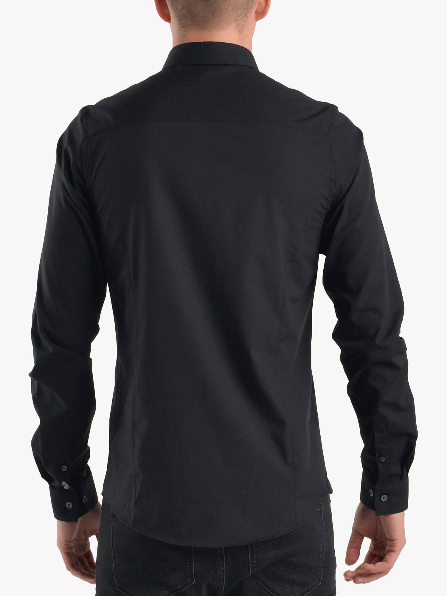 Product image 2 of 7, which shows LUKE 1977 Butchers Pencil Shirt, Black, XS