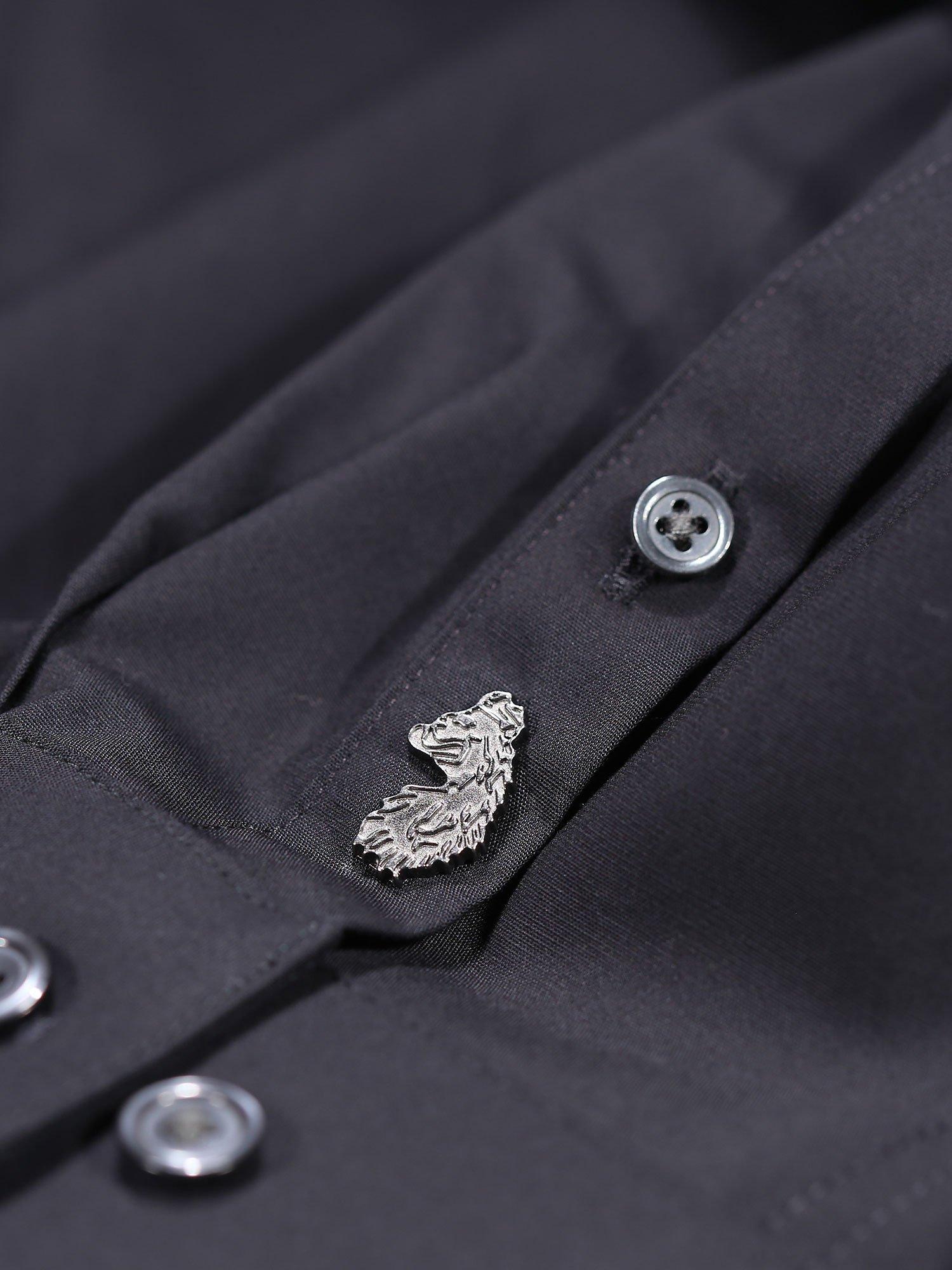 Product image 7 of 7, which shows LUKE 1977 Butchers Pencil Shirt, Black, XS