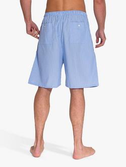 British Boxers Crisp Cotton Sleep Shorts - view 2, Sky Blue/White