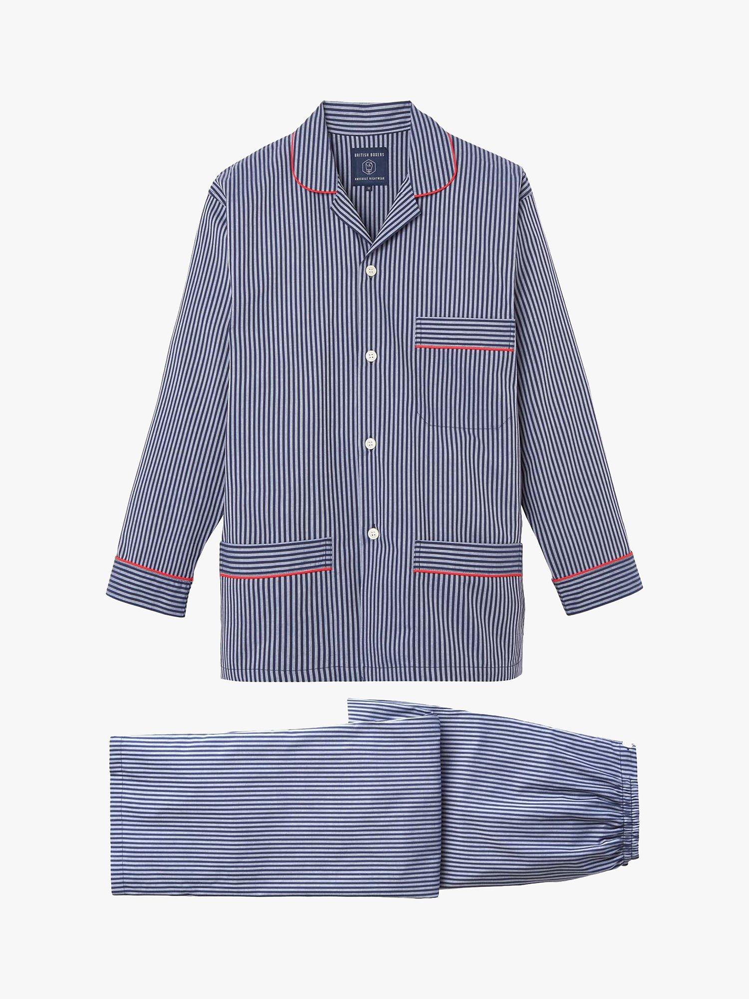 Product image 2 of 5, which shows British Boxers Crisp Cotton Stripe Pyjama Set, Winchester, S