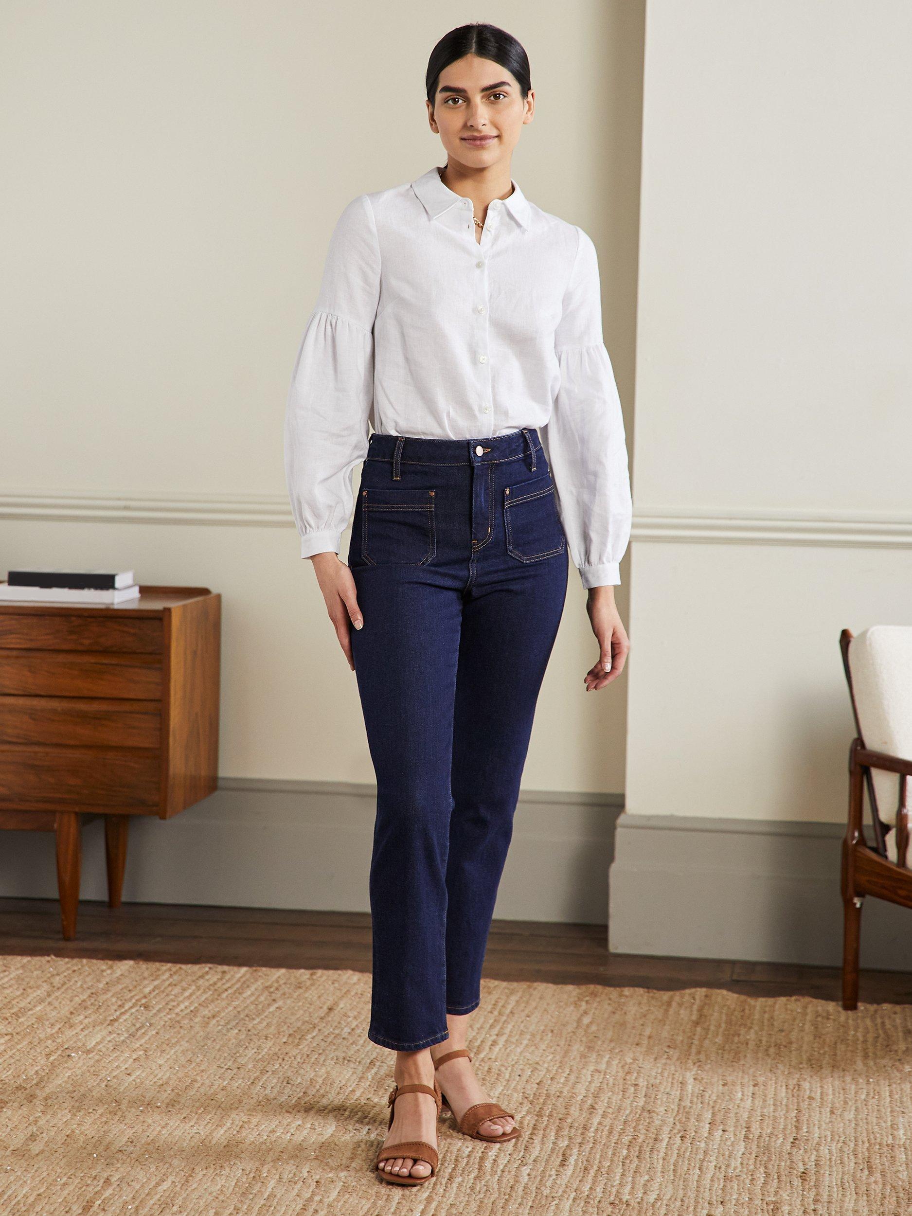 Boden Patch Pocket Jeans, Indigo