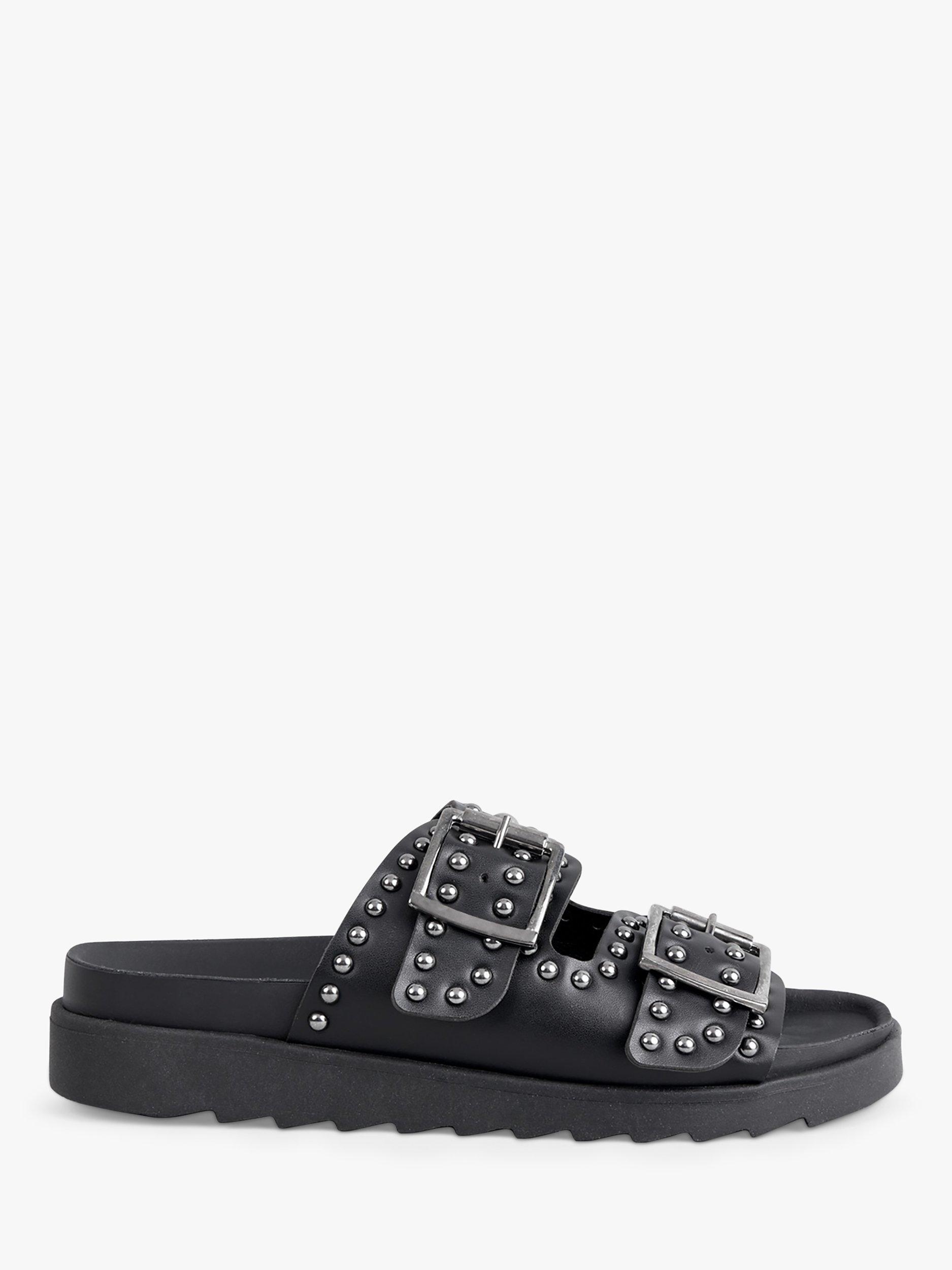 HUSH Kapalua Leather Studded Sliders