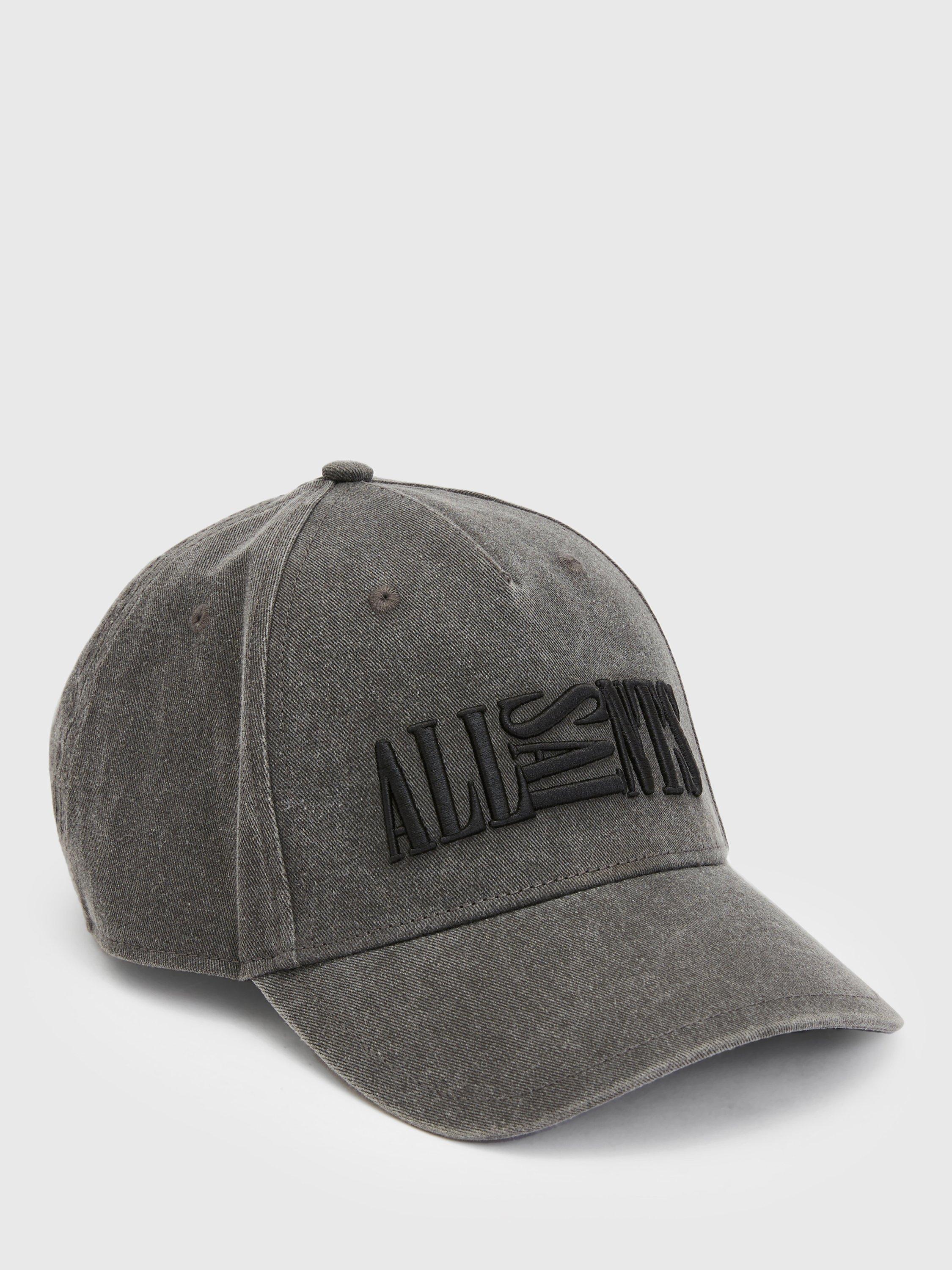 AllSaints Oppose Cotton Baseball Cap, Washed Black, One Size