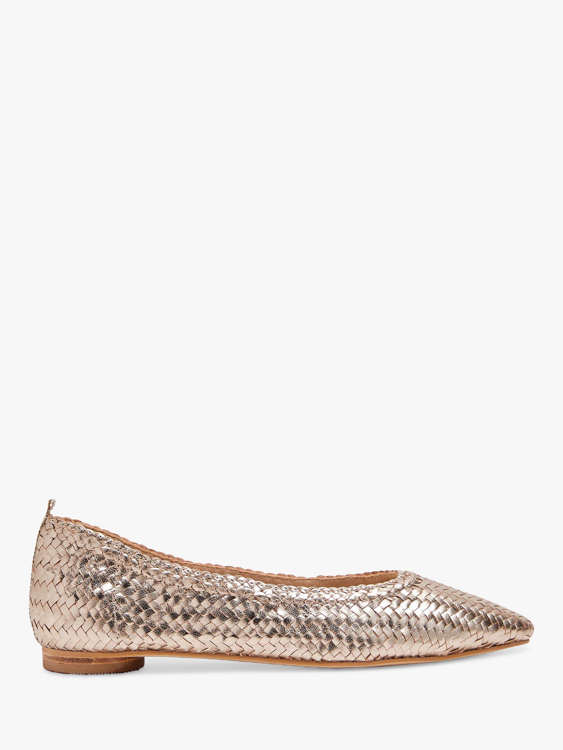 Boden Almond Toe Leather Ballerina Pumps