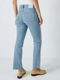 PAIGE Cindy High Rise Straight Leg Cropped Raw Hem Jeans, Park Avenue