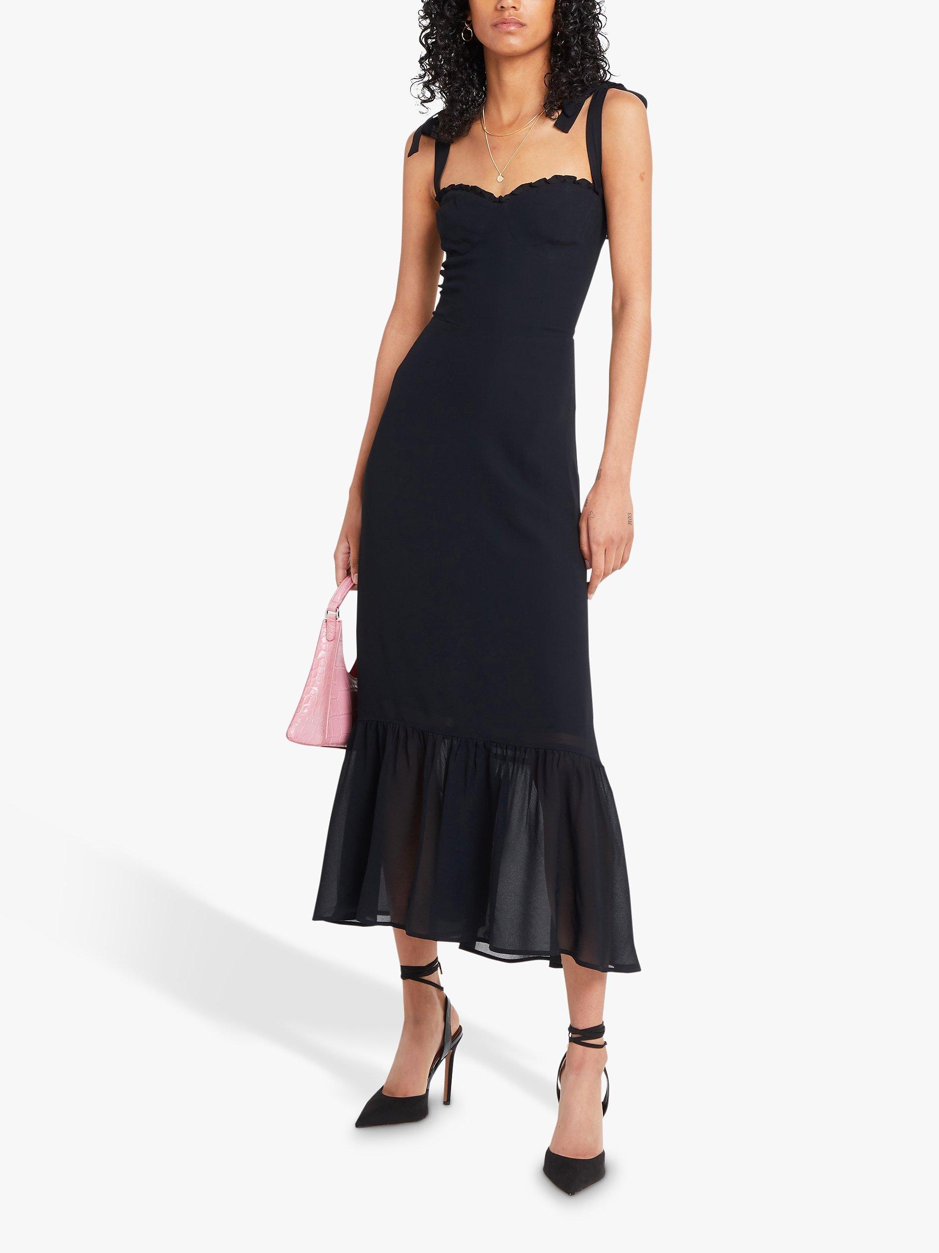 o.p.t Toile de Jouy Sleeveless Midi Dress, Black