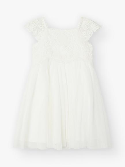 Monsoon Baby Estella Occasion Dress, Ivory