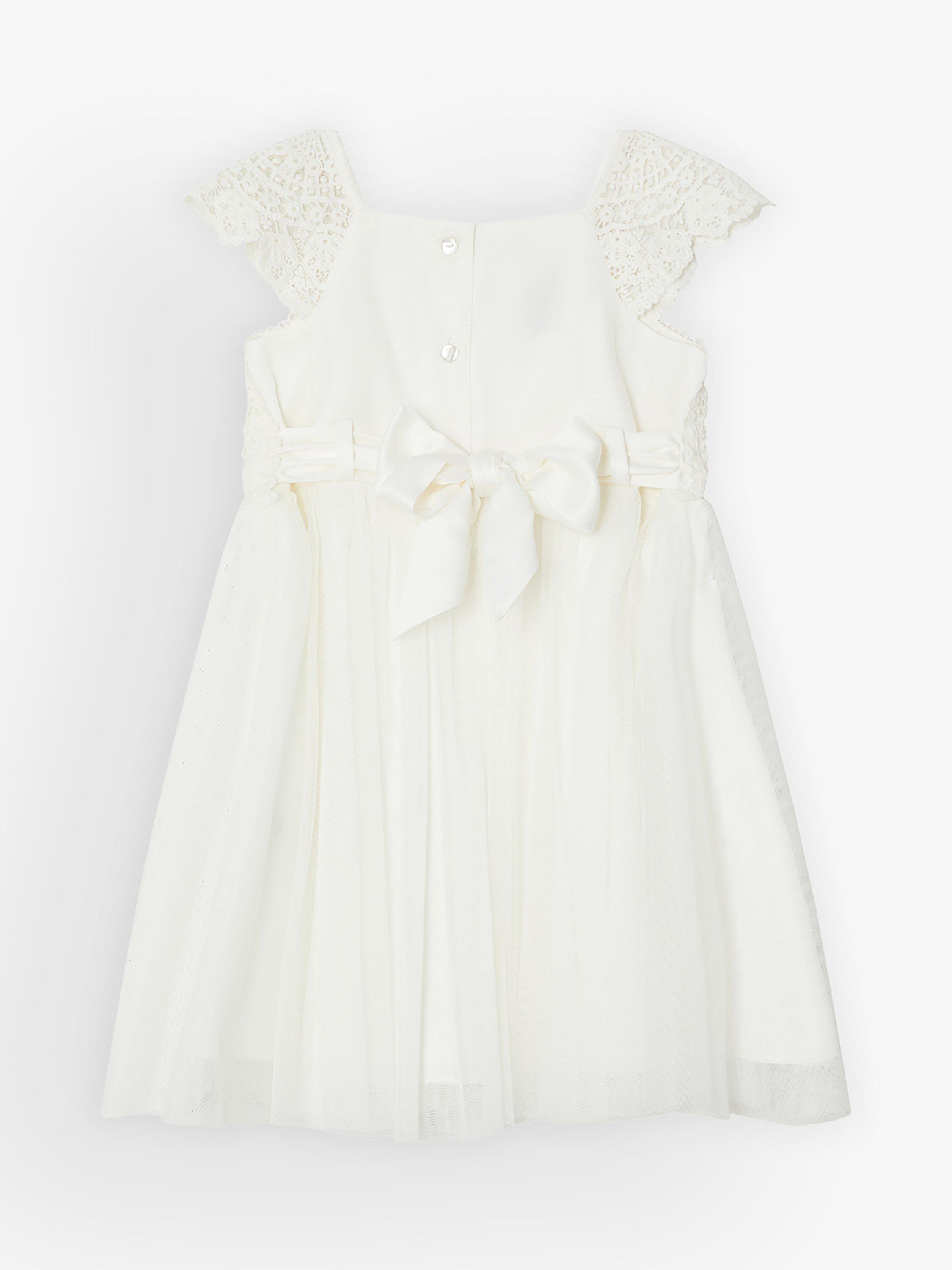 Product image 2 of 3, which shows Monsoon Baby Estella Occasion Dress, Ivory, 0-3 mths