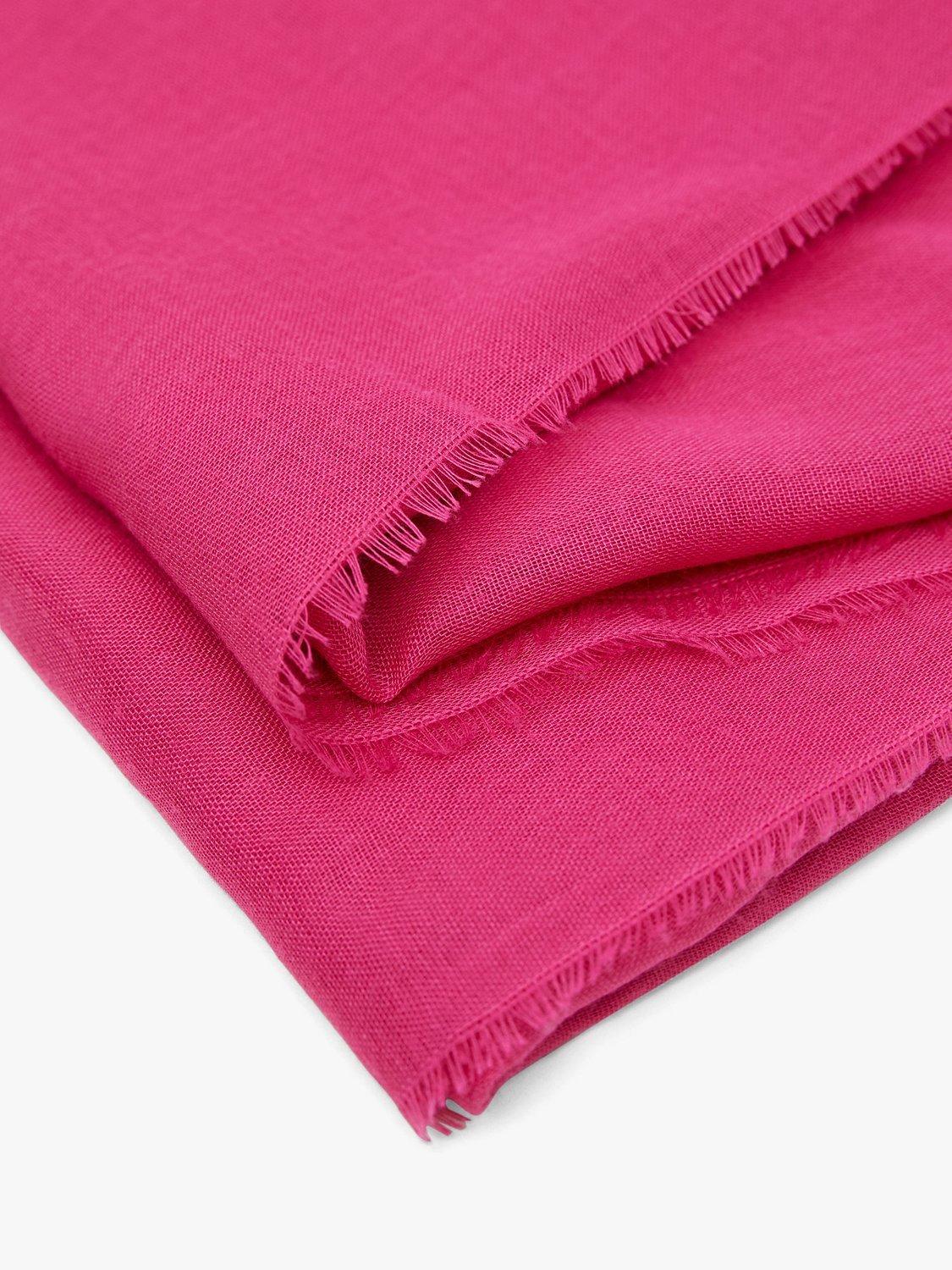 Mango Cosy Foulard Fringe Scarf, Pink