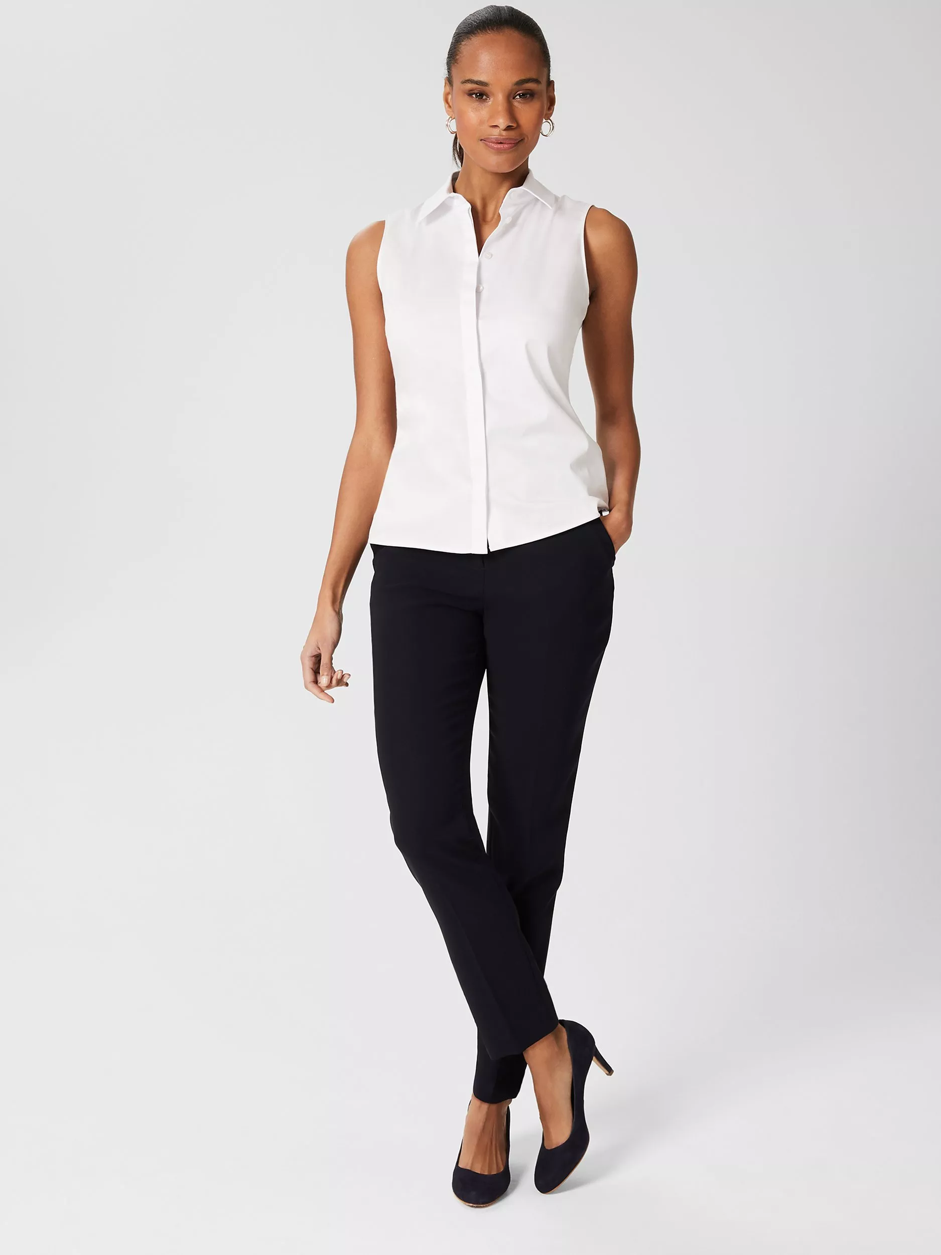 Hobbs Sleeveless Shirt, White