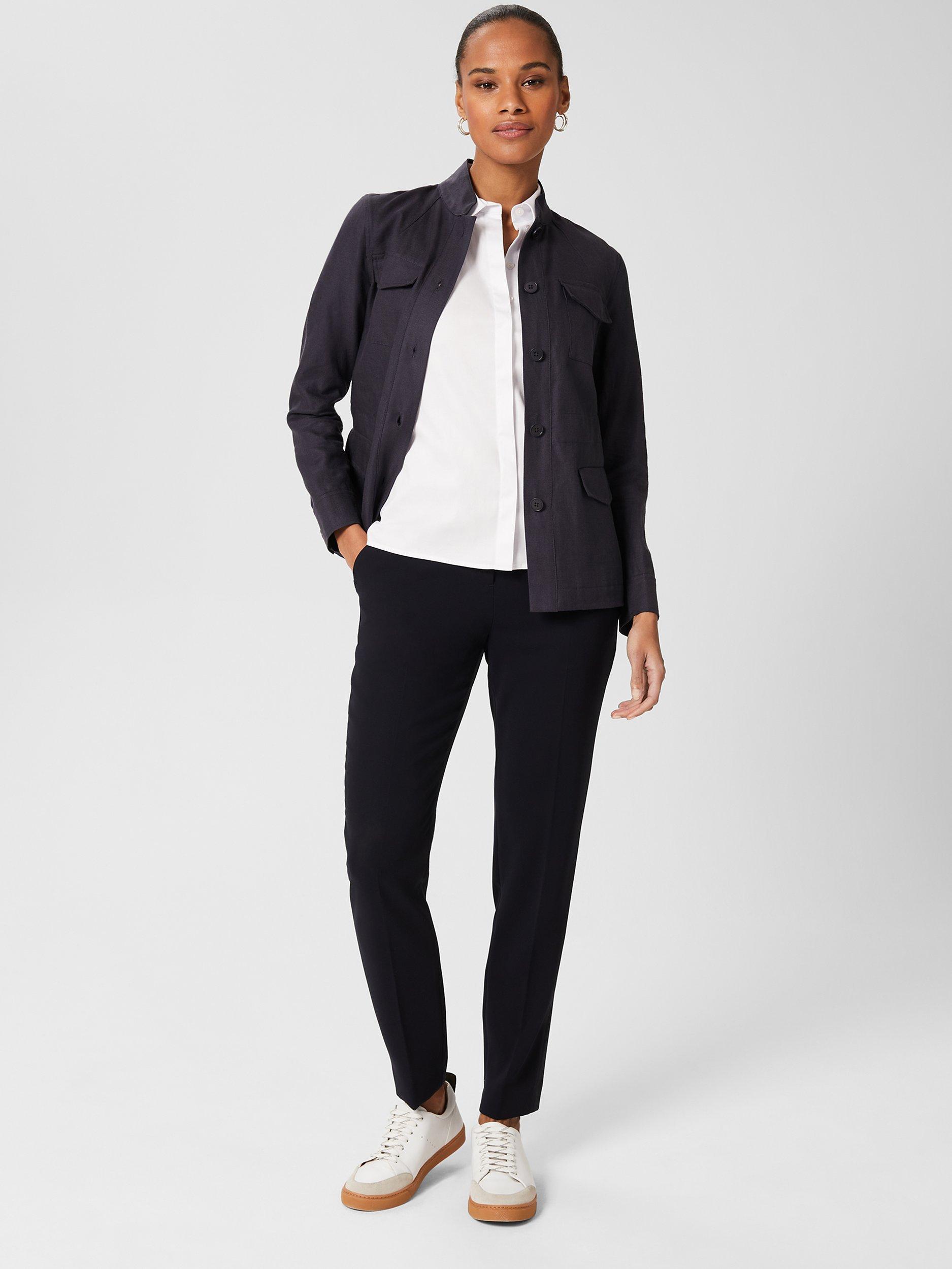 Product image 4 of 5, which shows Hobbs Sleeveless Shirt, White, 14