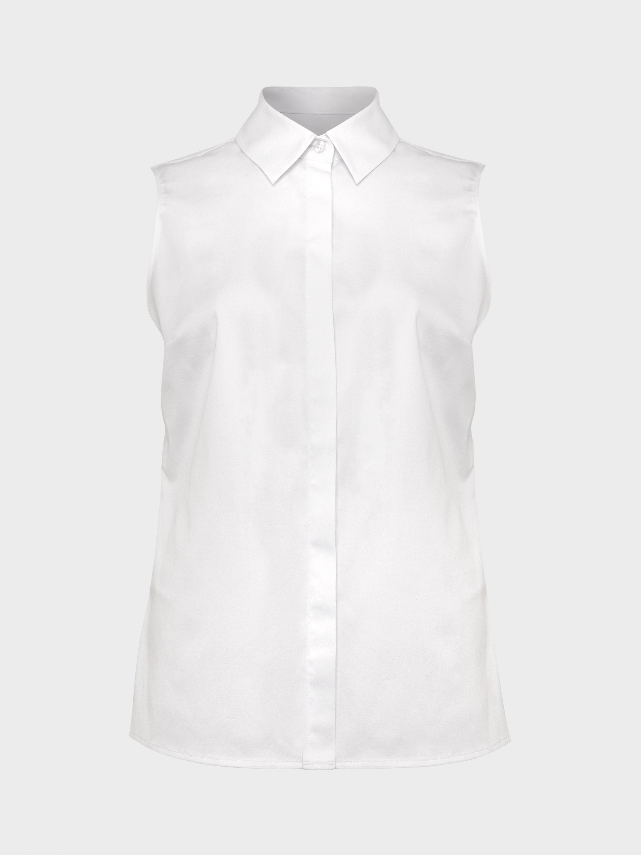 Product image 5 of 5, which shows Hobbs Sleeveless Shirt, White, 14