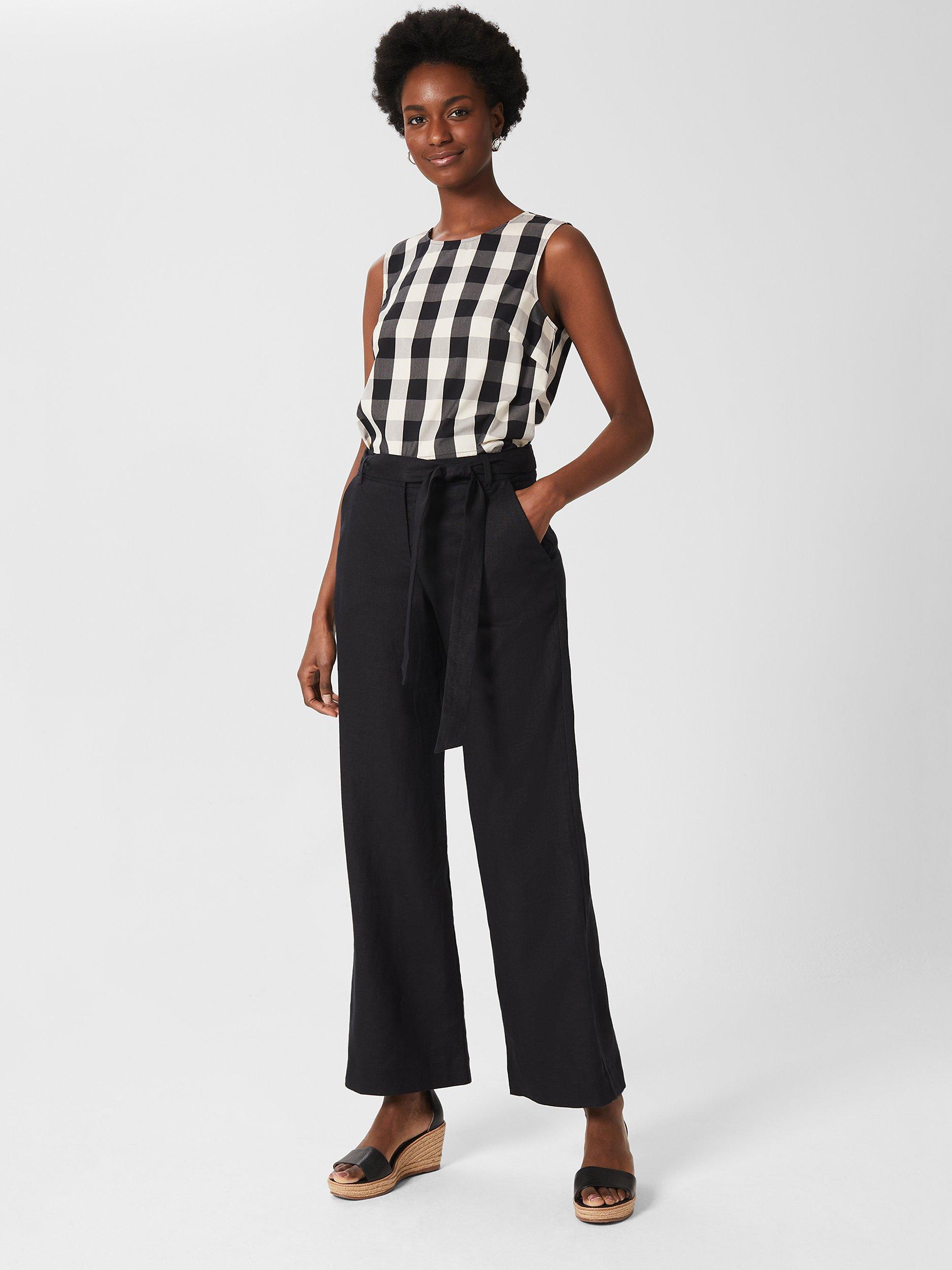 Hobbs Jacqui Flared Trousers, Black